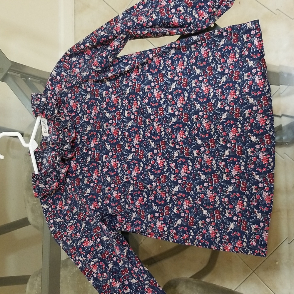 Pastel Bonpoint floral kids girl blouse top 5
